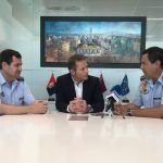 El Alcalde de Torre Pacheco, Antonio León recibe al actual Coronel Director de la AGA, Miguel Iborra y al que será su sucesor, el Coronel Manuel de La Chica.