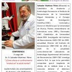 Conferencia sobre ¿Cómo afecta el confinamiento intelectual la salud mental? En el marco de las Jornadas “Una educación para el siglo XXI, en Torre Pacheco.