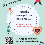 ABIERTO EL PLAZO DE INSCRIPCIÓN DE LA ESCUELA MUNICIPAL DE NAVIDAD