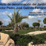 Acto denominación Jardín “Doctor Pedro José Galindo Fernández”.