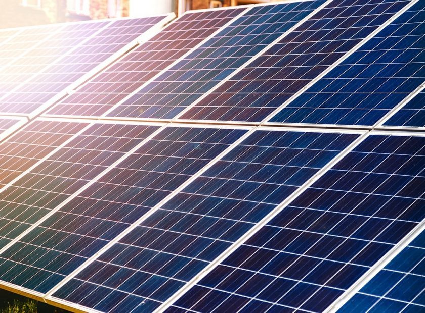 Energy-efficient solar panels producing electricity