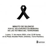 Minuto de silencio por el Día Europeo en memoria de las víctimas del terrorismo.