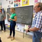 La concejal de Educación visita el colegio Ntra. Sra. de los Dolores de Dolores de Pacheco.