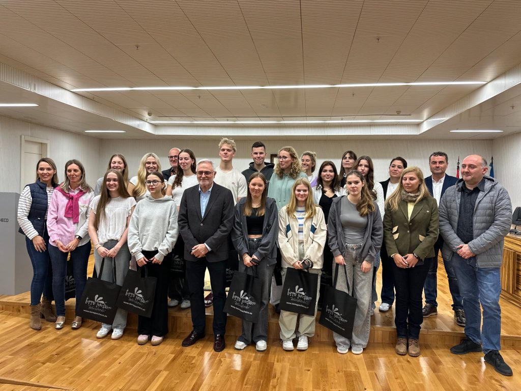 Alumnos alemanes de intercambio en Torre Pacheco.